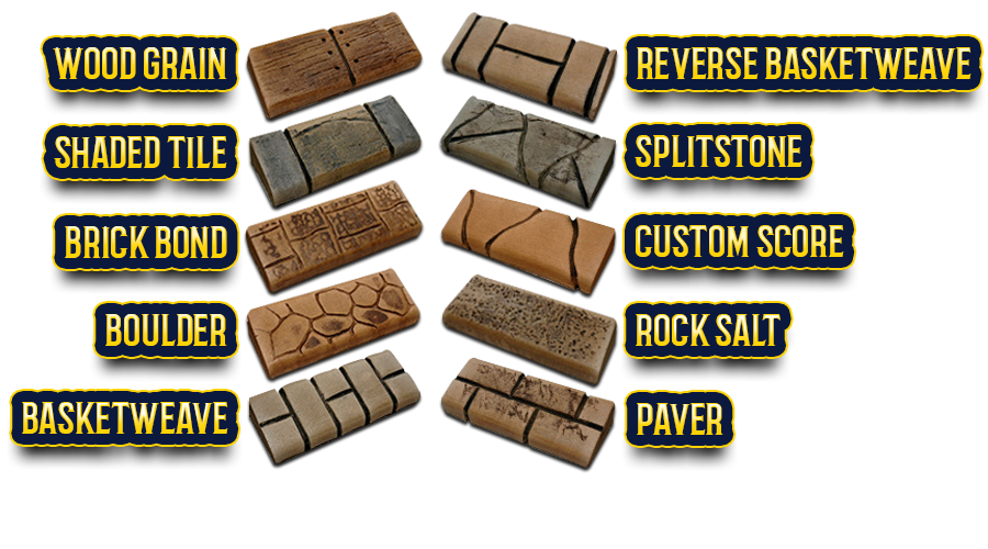 Custom Stamped Edging Samples
